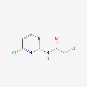 molecular formula C6H5Cl2N3O B2968890 2-氯-N-(4-氯嘧啶-2-基)乙酰胺 CAS No. 1501083-77-7