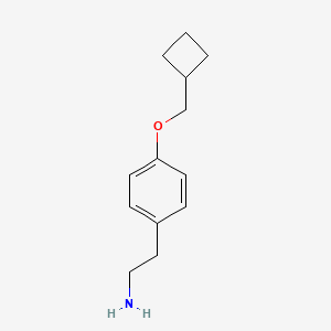 molecular formula C13H19NO B2968893 2-(4-环丁基甲氧基苯基)-乙胺 CAS No. 1492958-42-5
