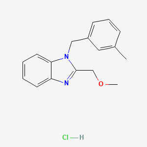 molecular formula C17H19ClN2O B2968895 2-(methoxymethyl)-1-(3-methylbenzyl)-1H-benzo[d]imidazole hydrochloride CAS No. 1052076-43-3