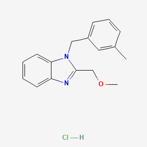 molecular formula C17H19ClN2O B2968895 2-(甲氧基甲基)-1-(3-甲基苄基)-1H-苯并[d]咪唑盐酸盐 CAS No. 1052076-43-3