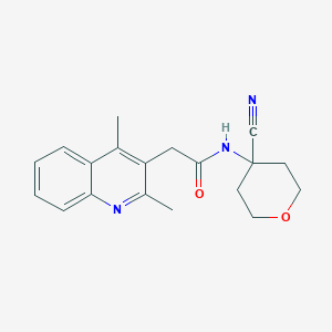 N-(4-cyanooxan-4-yl)-2-(2,4-dimethylquinolin-3-yl)acetamide