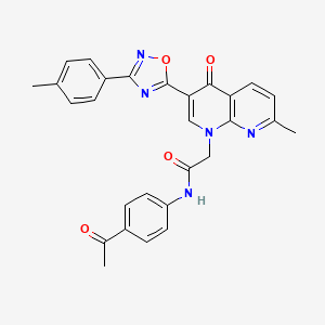 N-(4-fluorophenyl)-1-(4-methylbenzyl)-1H-1,2,3-benzotriazole-5-carboxamide