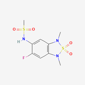 N-(6-fluoro-1,3-dimethyl-2,2-dioxido-1,3-dihydrobenzo[c][1,2,5]thiadiazol-5-yl)methanesulfonamide