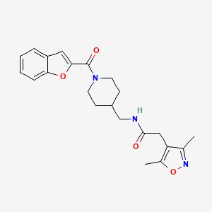N-((1-(benzofuran-2-carbonyl)piperidin-4-yl)methyl)-2-(3,5-dimethylisoxazol-4-yl)acetamide