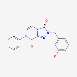 2-(3-fluorobenzyl)-7-phenyl-[1,2,4]triazolo[4,3-a]pyrazine-3,8(2H,7H)-dione