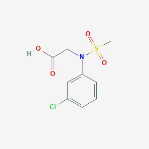 molecular formula C9H10ClNO4S B2968927 [(3-Chlorophenyl)(methylsulfonyl)amino]acetic acid CAS No. 363177-78-0