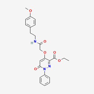 Ethyl 4-(2-((4-methoxyphenethyl)amino)-2-oxoethoxy)-6-oxo-1-phenyl-1,6-dihydropyridazine-3-carboxylate