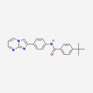 molecular formula C23H22N4O B2968945 4-tert-butyl-N-(4-imidazo[1,2-a]pyrimidin-2-ylphenyl)benzamide CAS No. 847388-20-9