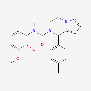 molecular formula C23H25N3O3 B2968947 N-(2,3-二甲氧基苯基)-1-(对甲苯基)-3,4-二氢吡咯并[1,2-a]吡嗪-2(1H)-甲酰胺 CAS No. 900003-07-8