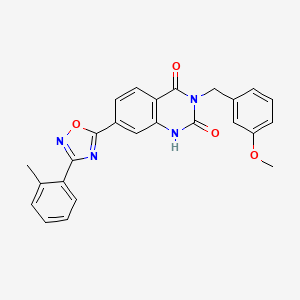 molecular formula C25H20N4O4 B2968951 3-(3-甲氧基苄基)-7-(3-(邻甲苯基)-1,2,4-恶二唑-5-基)喹唑啉-2,4(1H,3H)-二酮 CAS No. 1358320-64-5