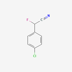 molecular formula C8H5ClFN B2968954 2-(4-Chlorophenyl)-2-fluoroacetonitrile CAS No. 106468-05-7
