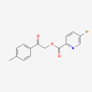 molecular formula C15H12BrNO3 B2968958 2-(4-Methylphenyl)-2-oxoethyl 5-bromopyridine-2-carboxylate CAS No. 865593-56-2