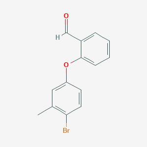 molecular formula C14H11BrO2 B2968959 2-(4-溴-3-甲基苯氧基)苯甲醛 CAS No. 882747-77-5