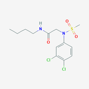 molecular formula C13H18Cl2N2O3S B296897 N-butyl-2-[3,4-dichloro(methylsulfonyl)anilino]acetamide 
