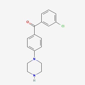 (3-Chlorophenyl)(4-piperazin-1-ylphenyl)methanone
