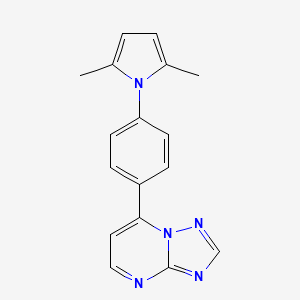 molecular formula C17H15N5 B2968972 7-[4-(2,5-二甲基-1H-吡咯-1-基)苯基][1,2,4]三唑并[1,5-a]嘧啶 CAS No. 865658-62-4