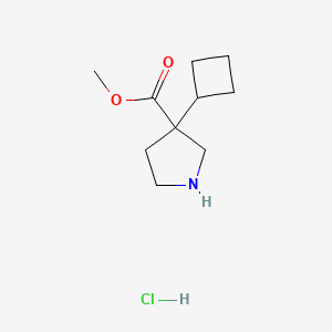 Methyl 3-cyclobutylpyrrolidine-3-carboxylate;hydrochloride