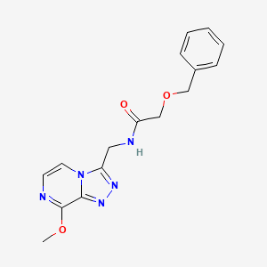 molecular formula C16H17N5O3 B2968986 2-(benzyloxy)-N-((8-methoxy-[1,2,4]triazolo[4,3-a]pyrazin-3-yl)methyl)acetamide CAS No. 2034368-65-3