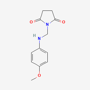 molecular formula C12H14N2O3 B2969001 1-[(4-甲氧苯基)氨基]甲基吡咯烷-2,5-二酮 CAS No. 63384-03-2