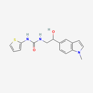 molecular formula C16H17N3O2S B2969002 1-(2-hydroxy-2-(1-methyl-1H-indol-5-yl)ethyl)-3-(thiophen-2-yl)urea CAS No. 2034411-18-0