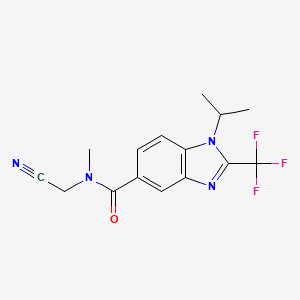 N-(cyanomethyl)-N-methyl-1-(propan-2-yl)-2-(trifluoromethyl)-1H-1,3-benzodiazole-5-carboxamide