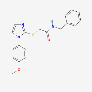 molecular formula C20H21N3O2S B2969012 N-benzyl-2-[1-(4-ethoxyphenyl)imidazol-2-yl]sulfanylacetamide CAS No. 688336-56-3
