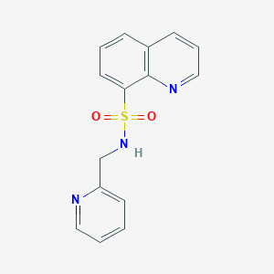 molecular formula C15H13N3O2S B2969016 N-(吡啶-2-基甲基)喹啉-8-磺酰胺 CAS No. 543708-40-3