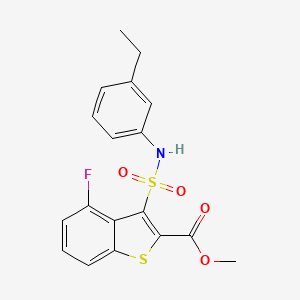 Methyl 3-[(3-ethylphenyl)sulfamoyl]-4-fluoro-1-benzothiophene-2-carboxylate