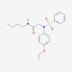 molecular formula C20H26N2O4S B296903 N-butyl-2-[4-ethoxy(phenylsulfonyl)anilino]acetamide 