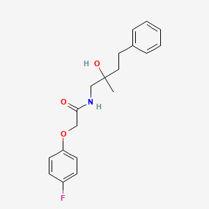 2-(4-fluorophenoxy)-N-(2-hydroxy-2-methyl-4-phenylbutyl)acetamide