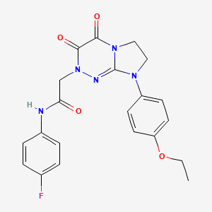 2-(8-(4-ethoxyphenyl)-3,4-dioxo-3,4,7,8-tetrahydroimidazo[2,1-c][1,2,4]triazin-2(6H)-yl)-N-(4-fluorophenyl)acetamide