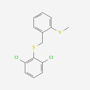 1,3-Dichloro-2-[(2-methylsulfanylphenyl)methylsulfanyl]benzene