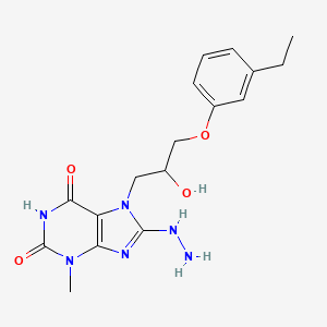 7-(3-(3-ethylphenoxy)-2-hydroxypropyl)-8-hydrazinyl-3-methyl-1H-purine-2,6(3H,7H)-dione
