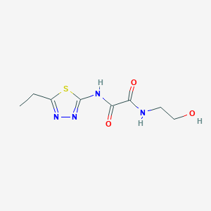 molecular formula C8H12N4O3S B2969063 N-(5-乙基-1,3,4-噻二唑-2-基)-N'-(2-羟乙基)乙二酰胺 CAS No. 86815-99-8