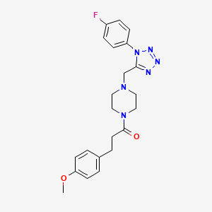 1-(4-((1-(4-fluorophenyl)-1H-tetrazol-5-yl)methyl)piperazin-1-yl)-3-(4-methoxyphenyl)propan-1-one