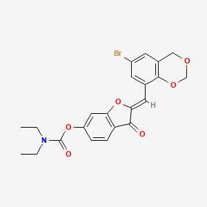 (Z)-2-((6-bromo-4H-benzo[d][1,3]dioxin-8-yl)methylene)-3-oxo-2,3-dihydrobenzofuran-6-yl diethylcarbamate