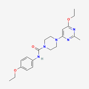 molecular formula C20H27N5O3 B2969071 4-(6-乙氧基-2-甲基嘧啶-4-基)-N-(4-乙氧基苯基)哌嗪-1-甲酰胺 CAS No. 1021074-89-4