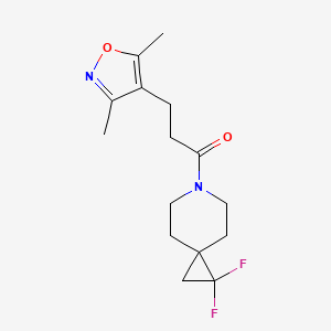 1-(1,1-Difluoro-6-azaspiro[2.5]octan-6-yl)-3-(3,5-dimethylisoxazol-4-yl)propan-1-one