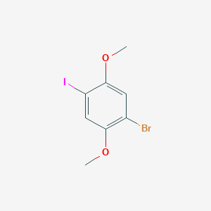 molecular formula C8H8BrIO2 B2969073 1-Bromo-4-iodo-2,5-dimethoxybenzene CAS No. 174518-82-2