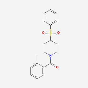 4-(benzenesulfonyl)-1-(2-methylbenzoyl)piperidine