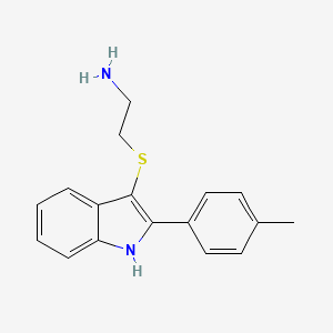 molecular formula C17H18N2S B2969093 (2-{[2-(4-甲基苯基)-1H-吲哚-3-基]硫代}乙基)胺 CAS No. 865546-52-7