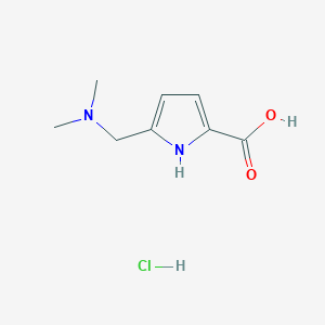 molecular formula C8H13ClN2O2 B2969096 5-[(二甲氨基)甲基]-1H-吡咯-2-甲酸盐酸盐 CAS No. 2171890-95-0