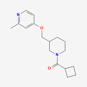 molecular formula C17H24N2O2 B2969097 Cyclobutyl-[3-[(2-methylpyridin-4-yl)oxymethyl]piperidin-1-yl]methanone CAS No. 2379997-30-3