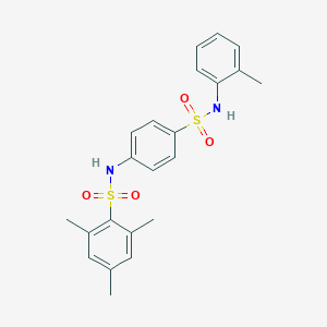 molecular formula C22H24N2O4S2 B296911 2,4,6-trimethyl-N-[4-(2-toluidinosulfonyl)phenyl]benzenesulfonamide 