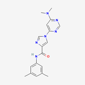 molecular formula C18H20N6O B2969114 1-[6-(dimethylamino)-4-pyrimidinyl]-N~4~-(3,5-dimethylphenyl)-1H-imidazole-4-carboxamide CAS No. 1251545-27-3
