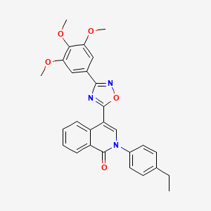 2-(4-ethylphenyl)-4-[3-(3,4,5-trimethoxyphenyl)-1,2,4-oxadiazol-5-yl]isoquinolin-1(2H)-one