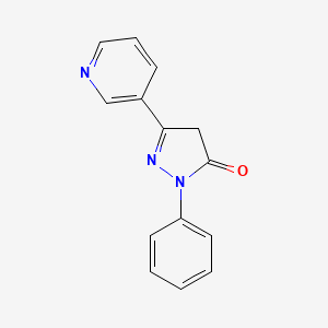 molecular formula C14H11N3O B2969117 2-phenyl-5-(3-pyridinyl)-2,4-dihydro-3H-pyrazol-3-one CAS No. 21683-61-4