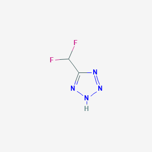 molecular formula C2H2F2N4 B2969129 5-(difluoromethyl)-2H-tetrazole CAS No. 1934814-84-2