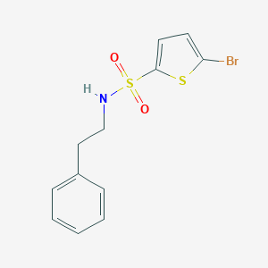 molecular formula C12H12BrNO2S2 B296913 5-bromo-N-(2-phenylethyl)-2-thiophenesulfonamide 