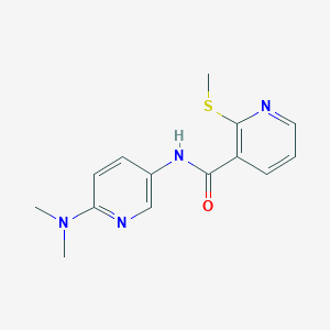 molecular formula C14H16N4OS B2969131 N-[6-(dimethylamino)pyridin-3-yl]-2-(methylsulfanyl)pyridine-3-carboxamide CAS No. 1211191-99-9